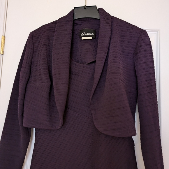 Vintage Formal Dress and Jacket Set Size 10 Purple - Picture 3 of 14